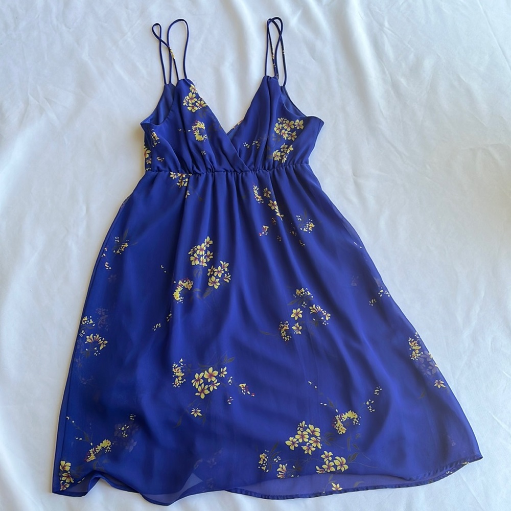 TeenPlo USA Royal Blue Floral Dress